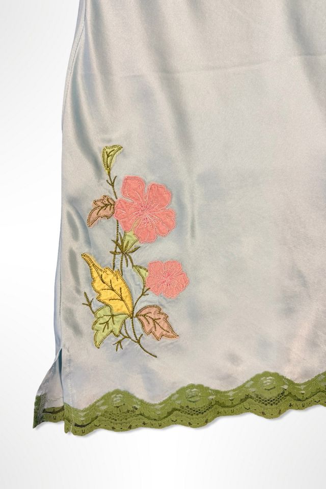 Y2K Silk Appliqued Lingerie Inspired Top Selected By Ritual Vintage #2