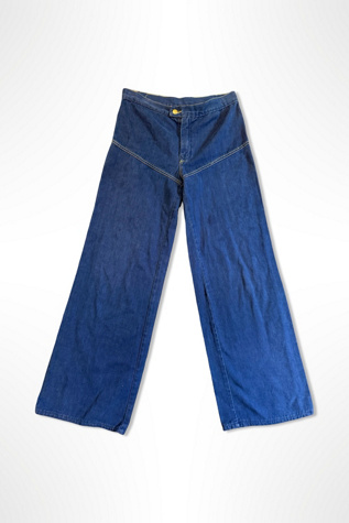 1970s Pierre Cardin Soft Denim Wide Leg Jeans Selected By Ritual Vintage