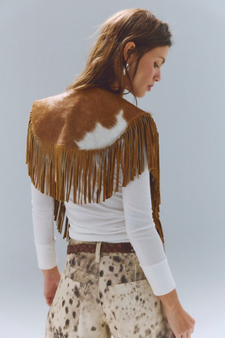 Understated Leather Wide Eyes Fringe Collar by Free People