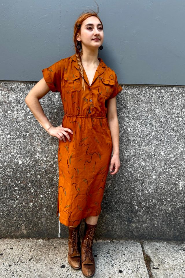 1980’s Print Shirt Dress Selected by Nomad Vintage #3