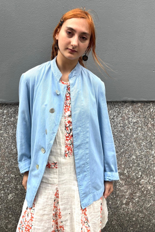 Vintage Mid-Century Distressed French Waiter’s Coat Selected by Nomad Vintage