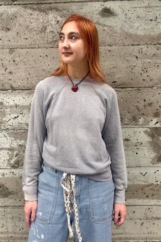 1970’s Distressed Grey Sweatshirt Selected by Nomad Vintage