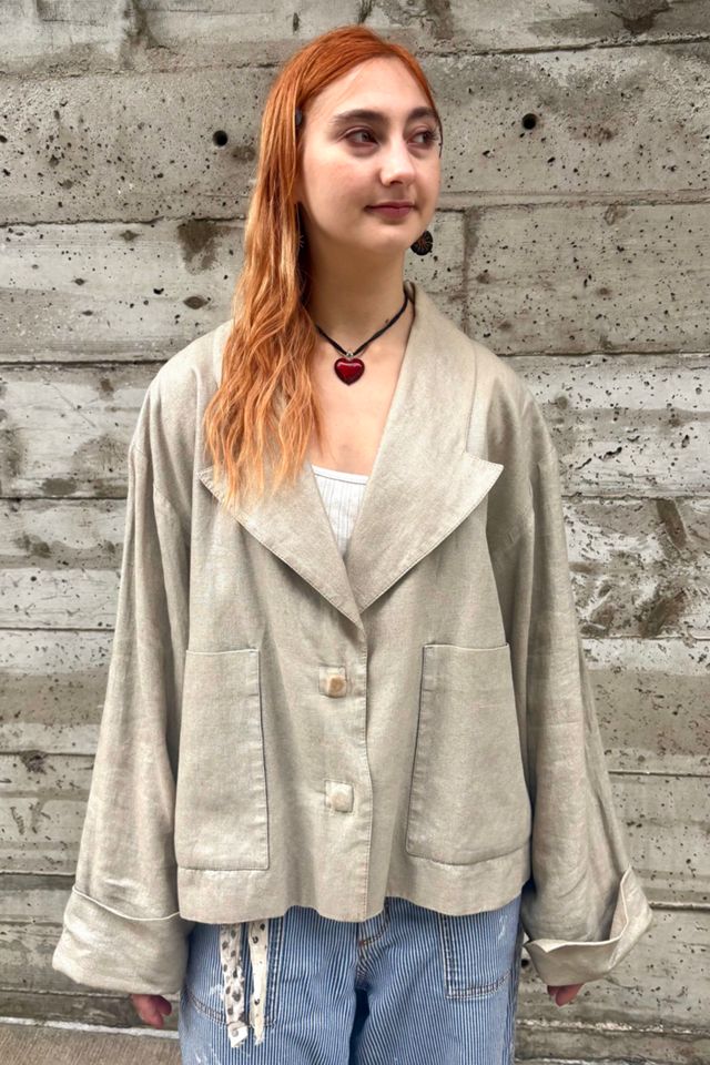Y2K Christa De Carouge Oversized Metallic Jacket Selected by Nomad Vintage #3