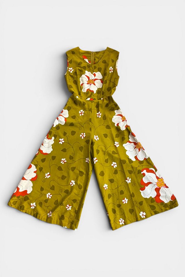 60s Tropical Floral Wide Leg Jumpsuit Selected by MARMALADE #1