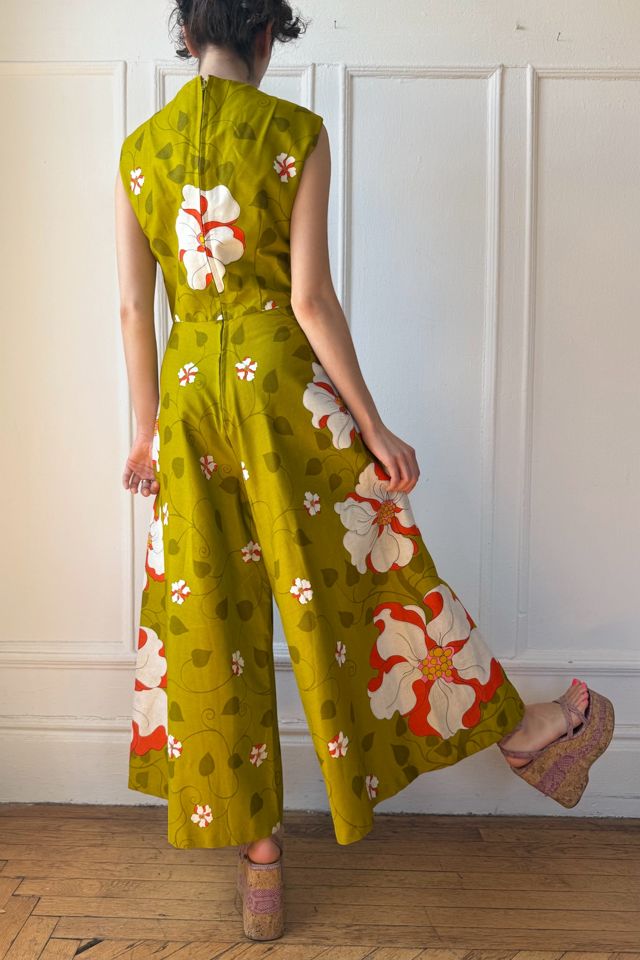 60s Tropical Floral Wide Leg Jumpsuit Selected by MARMALADE #2