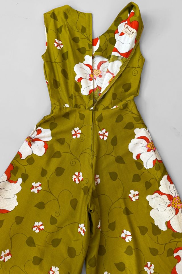 60s Tropical Floral Wide Leg Jumpsuit Selected by MARMALADE #3