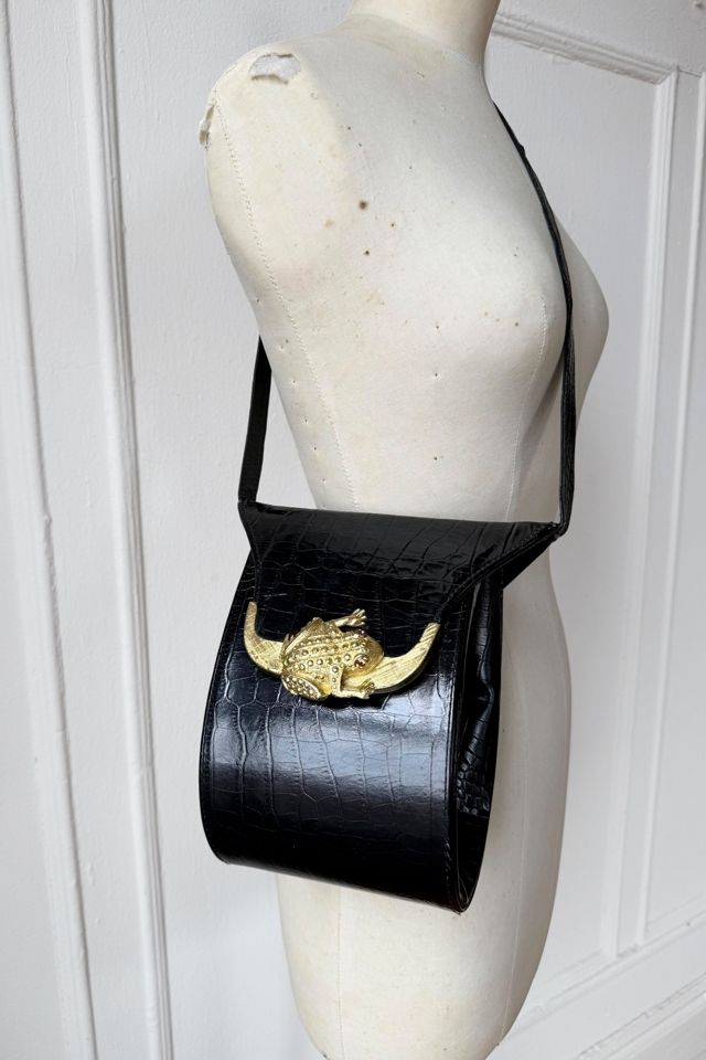 Vintage Embossed Leather Jeweled Frog Bag Selected by MARMALADE #3