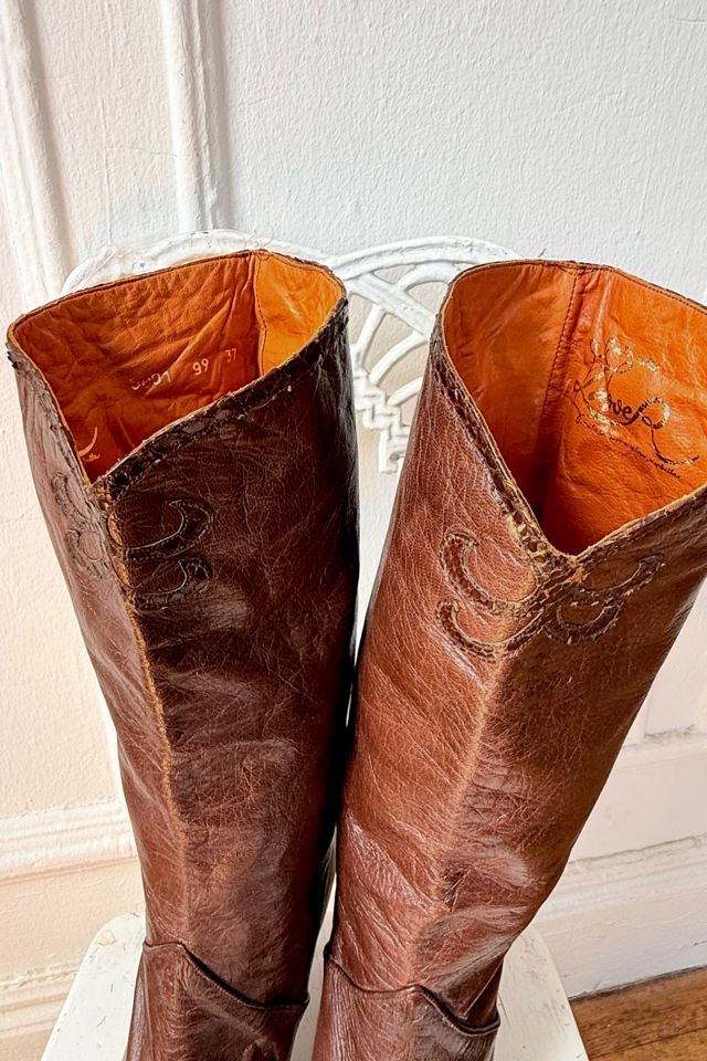80s Cone Heel Leather Western Boots Selected by MARMALADE #3