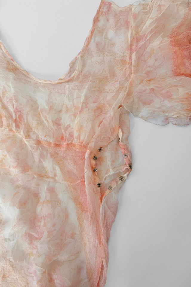 1930s Sheer Bias Cut Floral Lingerie  Dress Selected by MARMALADE #3