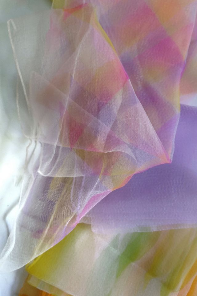 1960's Five Sheer Chiffon Scarves Selected by Garbage Soup #2