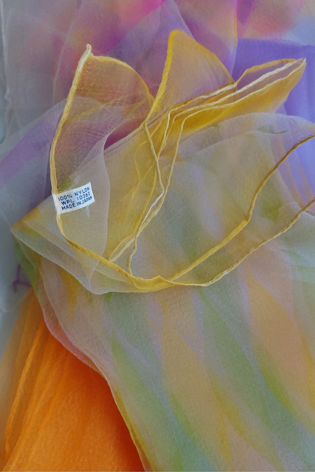 1960's Five Sheer Chiffon Scarves Selected by Garbage Soup #3