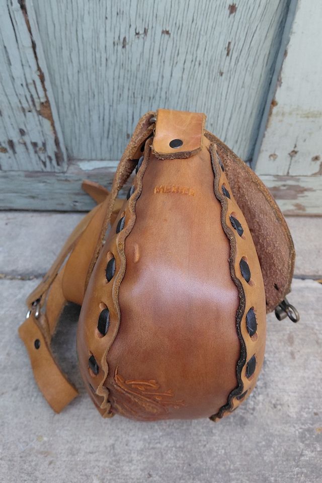 1970's Painted Tooled Leather Bag Selected by Garbage Soup #3