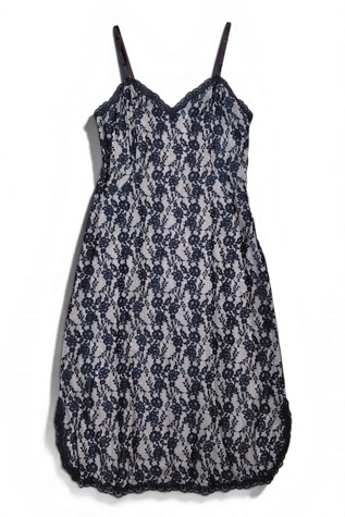 1960's Black Lace Slip Dress Selected by Garbage Soup