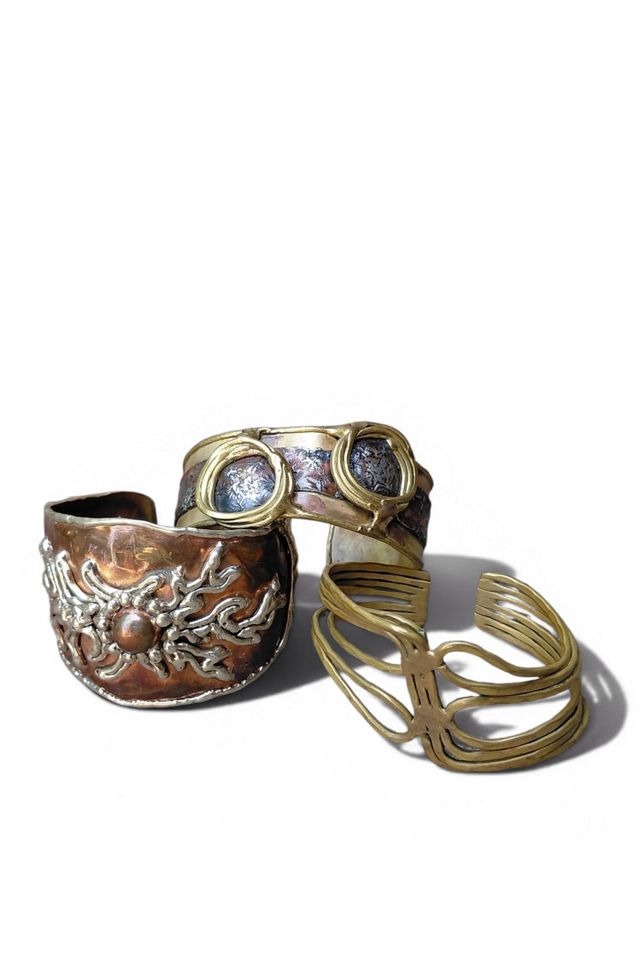 1980's Copper and Brass Cuff Bracelets Selected by Garbage Soup #1