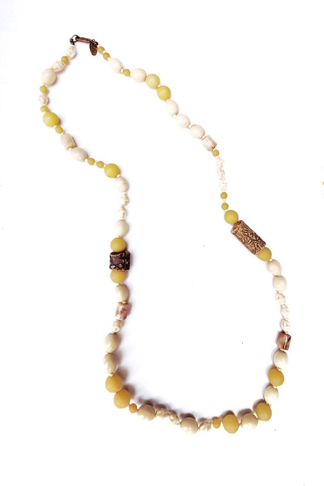 Miriam Haskell Glass and Celluloid Necklace Selected by Garbage Soup #1