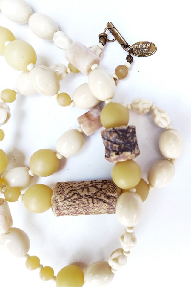 Miriam Haskell Glass and Celluloid Necklace Selected by Garbage Soup #3