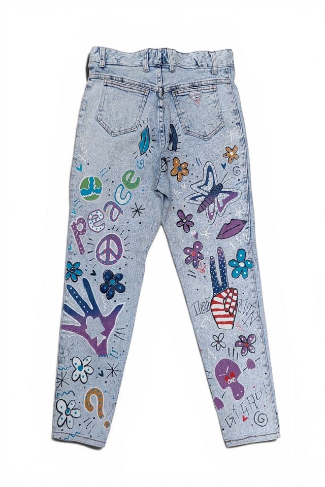 Leslie Hamel Painted Denim Jeans Selected by Garbage Soup #3