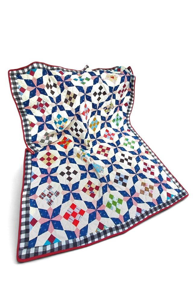 1970's Handmade Stars of Victory Quilt Selected by Garbage Soup #1