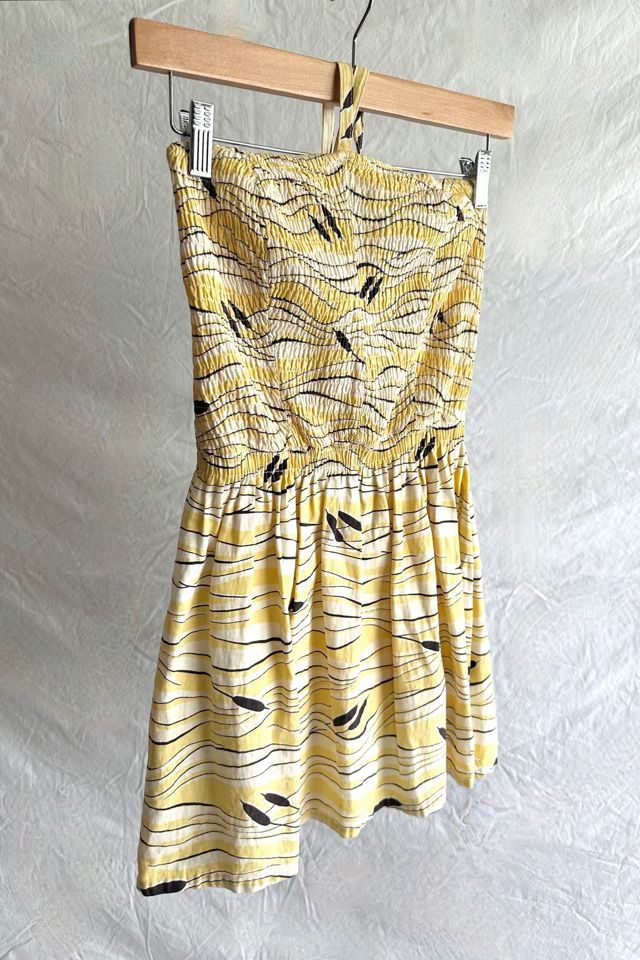 Vintage 1940s Yellow Cattails Playsuit Selected by Grievous Angel Vintage #2