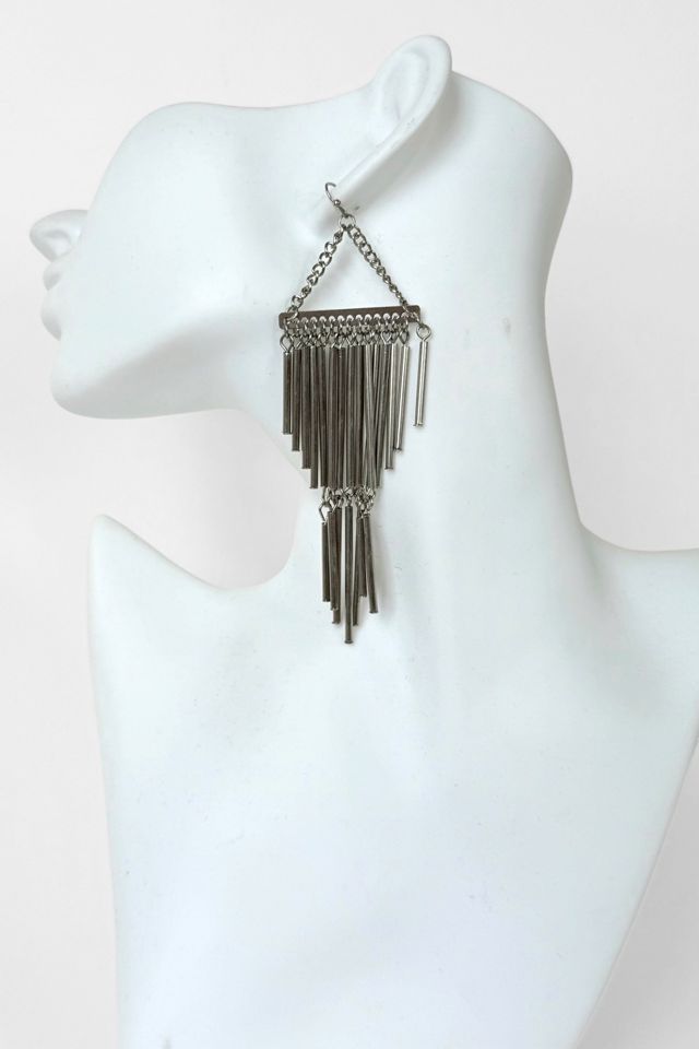 Vintage 80s Chandelier Fringe Earrings Selected by MARMALADE #2