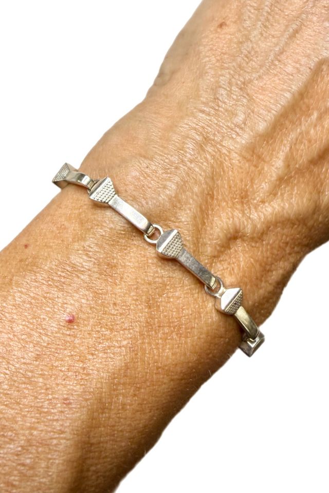Vintage Sterling Silver Horseshoe Nail Bracelet Selected by Lux Revival #1