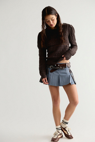Женский свитер Free People Penny Crochet Cotton Pullover, цвет: Шоколадный — фото 3
