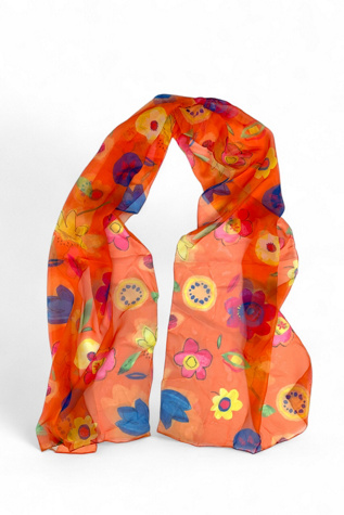 Vintage 1990s Sheer Chiffon Scarf Selected by SharpLilTeeth