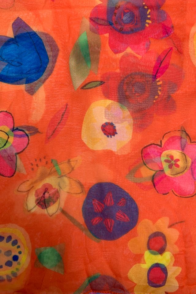 Vintage 1990s Sheer Chiffon Scarf Selected by SharpLilTeeth #1
