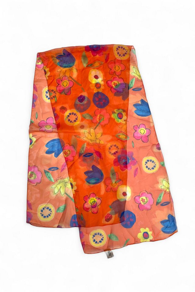 Vintage 1990s Sheer Chiffon Scarf Selected by SharpLilTeeth #2