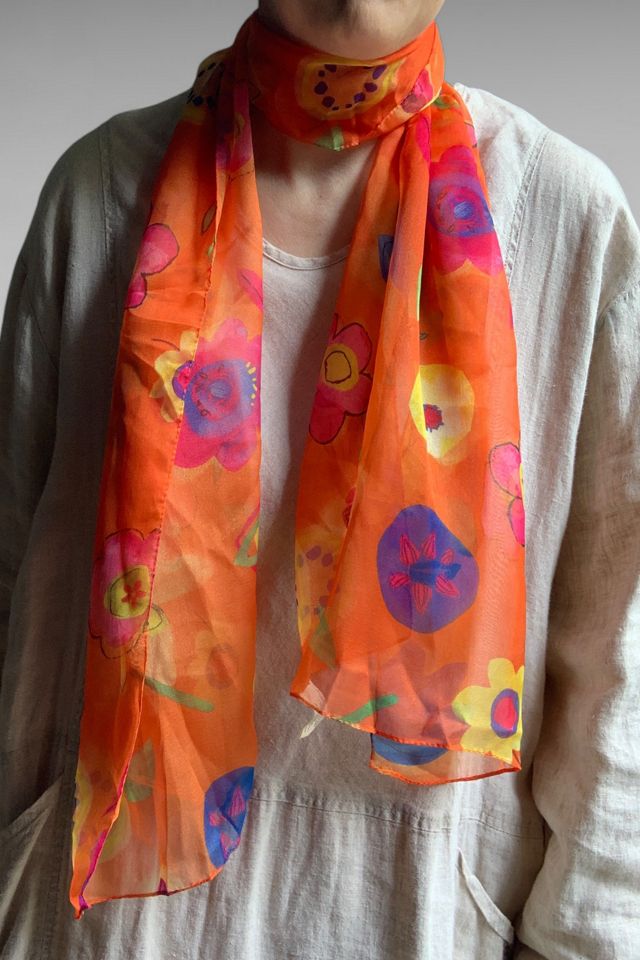 Vintage 1990s Sheer Chiffon Scarf Selected by SharpLilTeeth #3