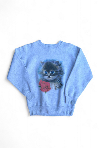 Vintage Air Waves Cat Sweatshirt Selected by SharpLilTeeth