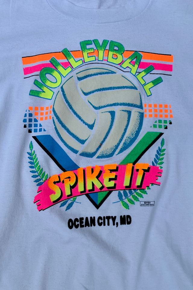 Vintage 1980s Ocean City Volleyball Graphic Single Stitch T-Shirt Selected by SharpLilTeeth #1