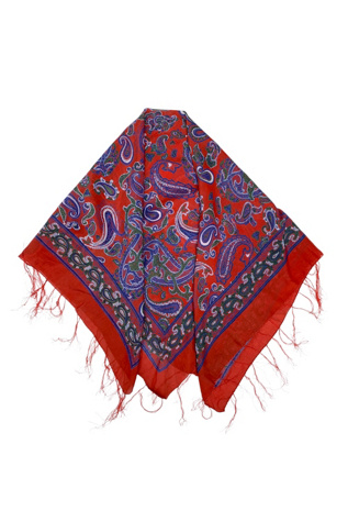 Vintage Paisley Fringe Wrap Scarf Selected by SharpLilTeeth