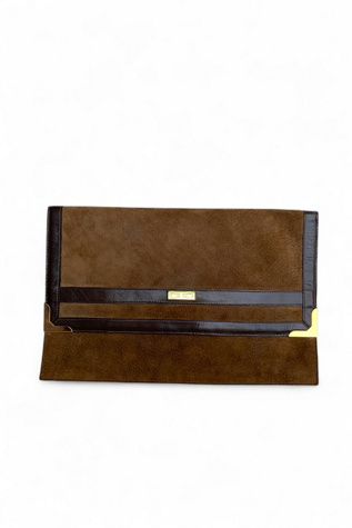 Vintage 1960s Suede Envelope Clutch Selected by SharpLilTeeth
