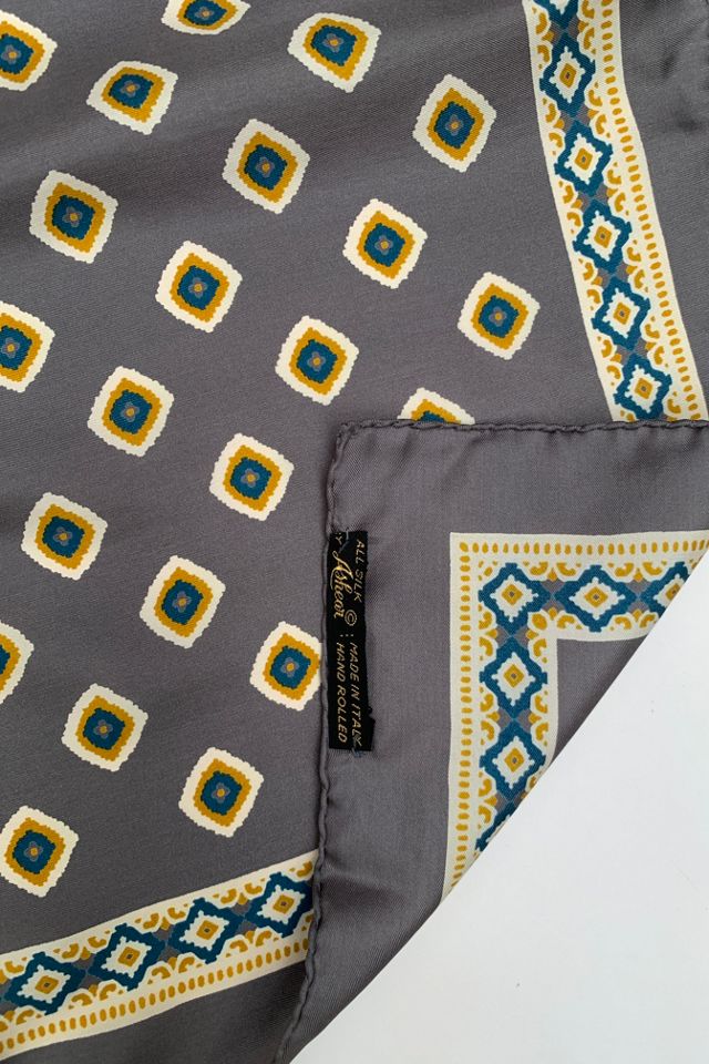 Vintage Hand Rolled Italian Silk Scarf Selected by SharpLilTeeth #1