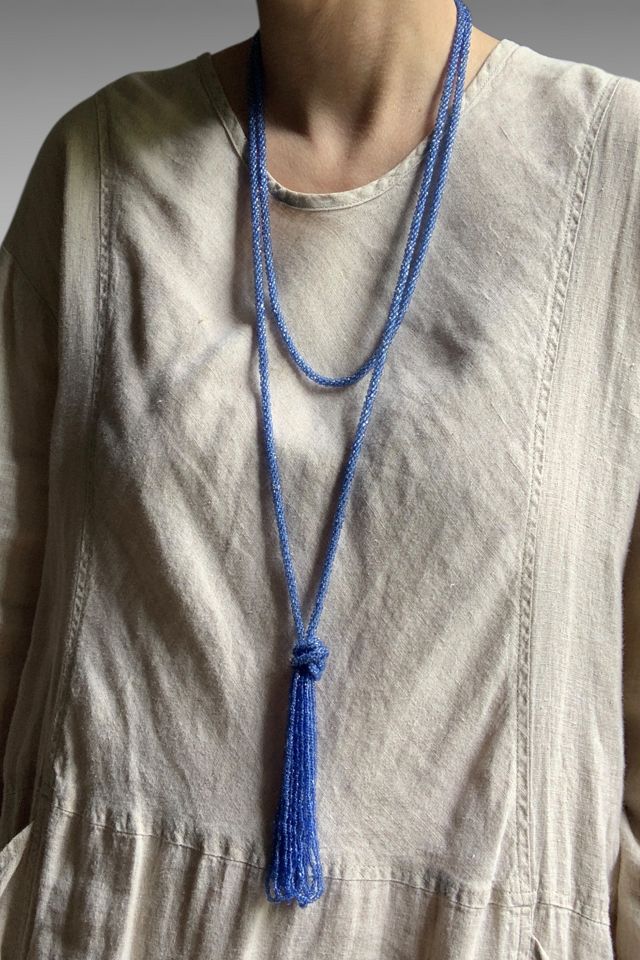 Vintage Glass Bead Flapper Necklace Selected by SharpLilTeeth #2