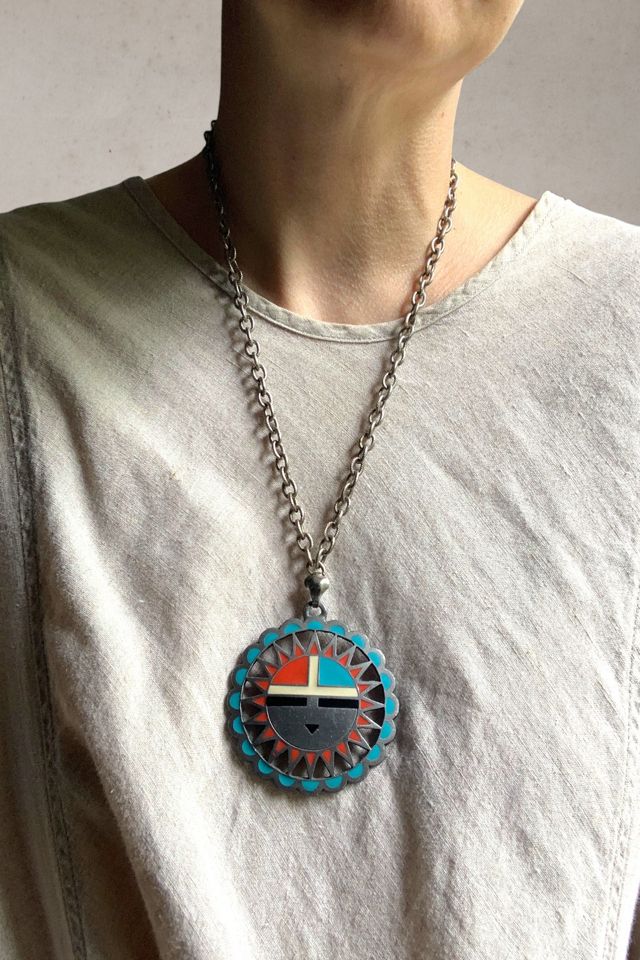 Vintage Southwestern Sun Pendant Necklace Selected by SharpLilTeeth #3