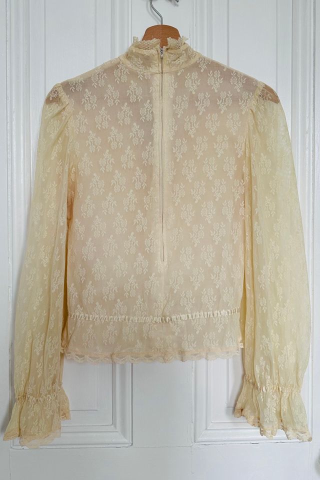 Vintage Heirloom Lace Blouse with Jabot Selected by KA.TL.AK #3