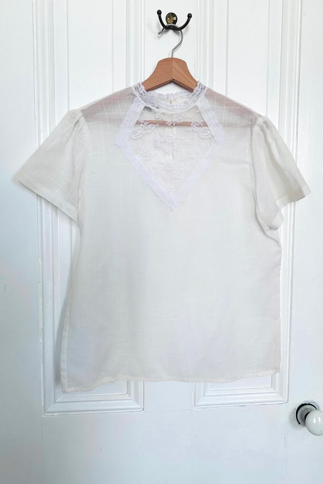 Vintage Lightweight Shirt with Lace Detail Selected by KA.TL.AK #1