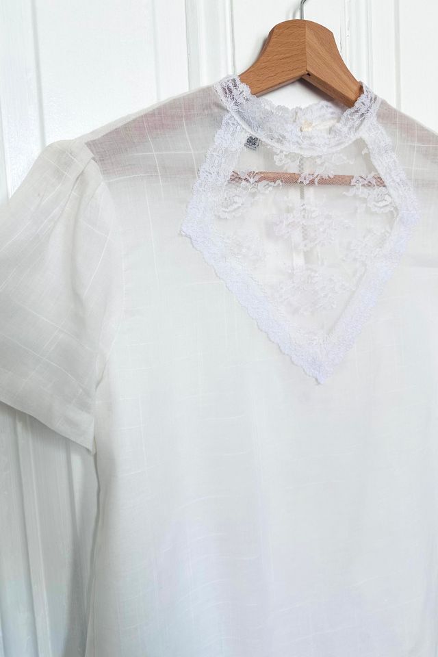 Vintage Lightweight Shirt with Lace Detail Selected by KA.TL.AK #2