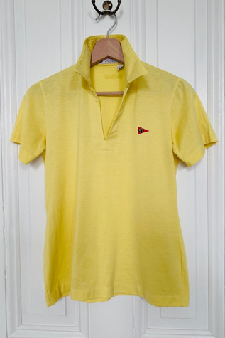 Vintage Lady Pickering Daisy Yellow Annapolis Yacht Club Polo Selected by KA.TL.AK