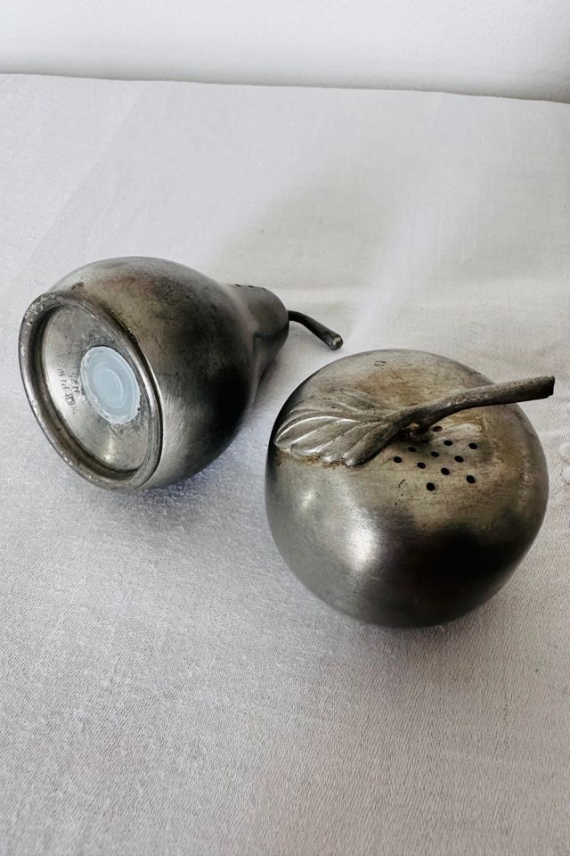 Vintage Web Pewter Pear and Apple Salt and Pepper Shakers Selected by KA.TL.AK #1