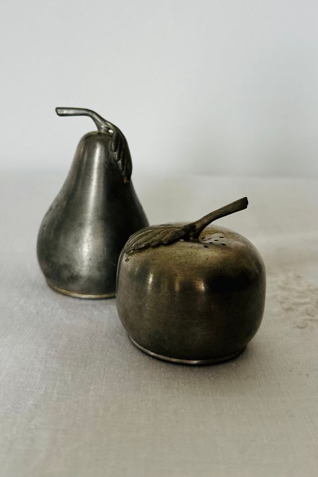 Vintage Web Pewter Pear and Apple Salt and Pepper Shakers Selected by KA.TL.AK #2
