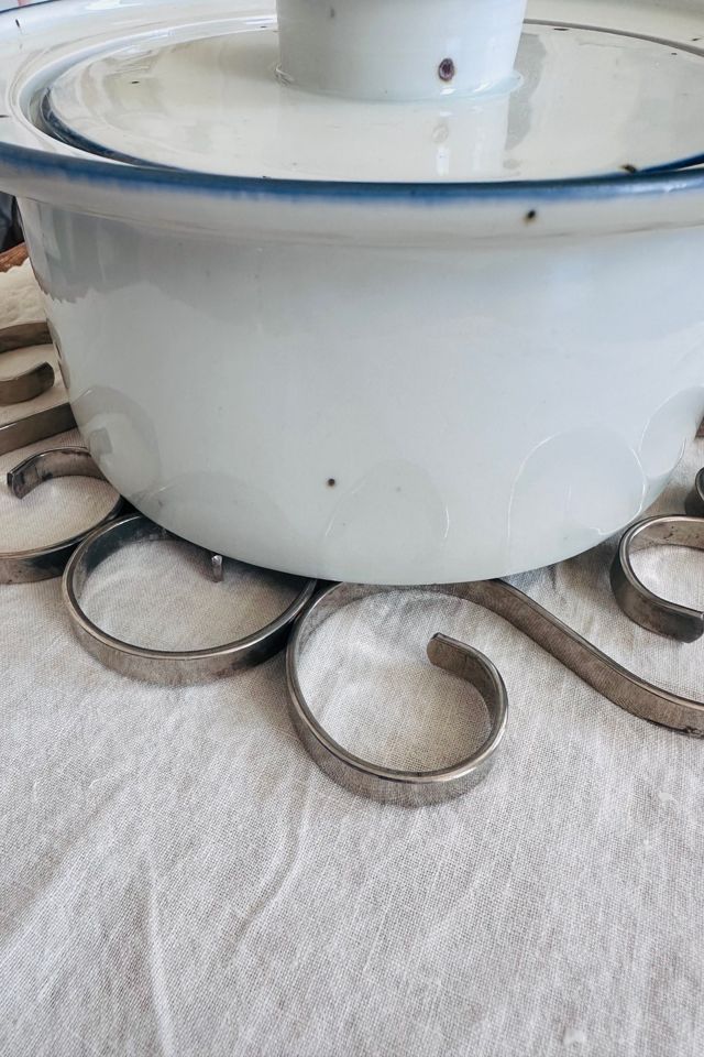 Vintage Mid Century Modern Christofle France Silverplate Trivet Selected by KA.TL.AK #1