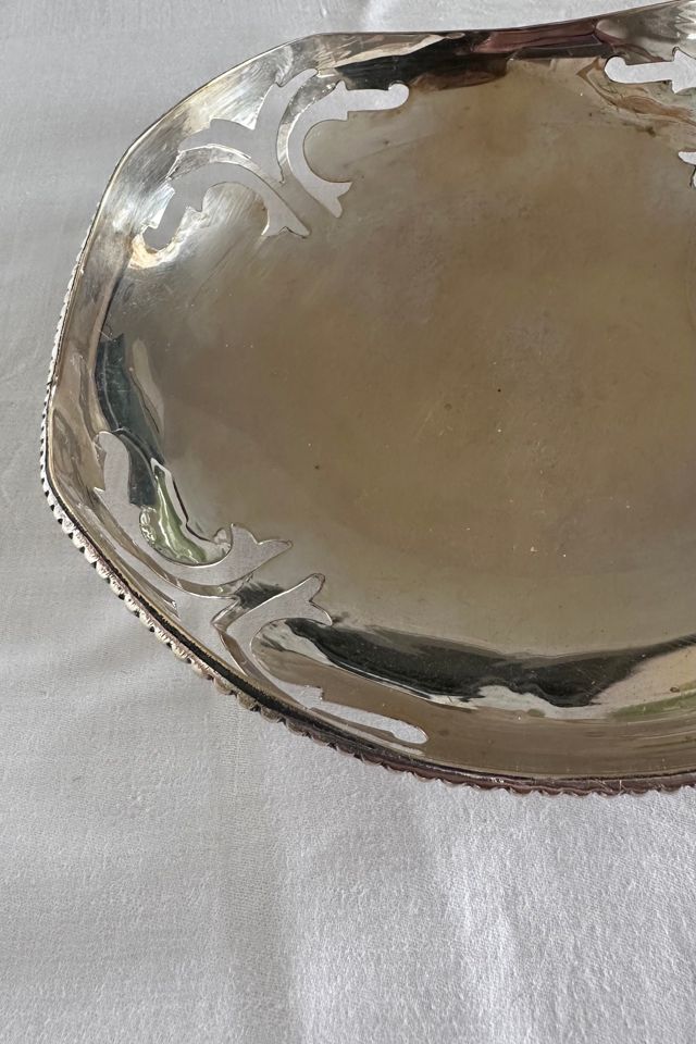 Vintage Silverplate Pierced Trinket Dish Selected by KA.TL.AK #1