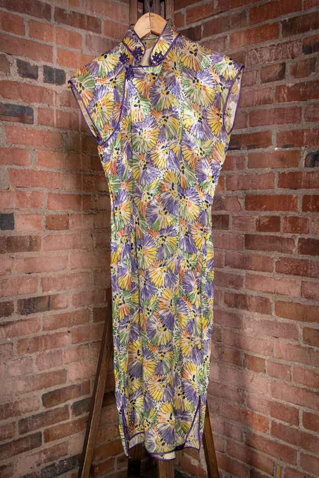 Vintage 60s Floral Silk Dress Selected by Black Shag Vintage #3