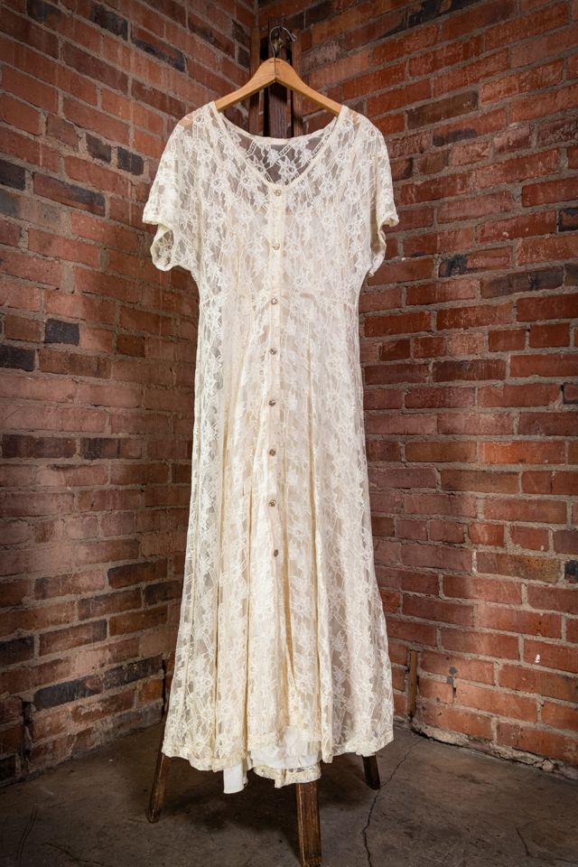 Vintage 70s Lace Dress with Slip Selected by Black Shag Vintage #3