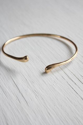 Gold Tone Dainty Arm Band Cuff Selected By Moons + Junes Vintage