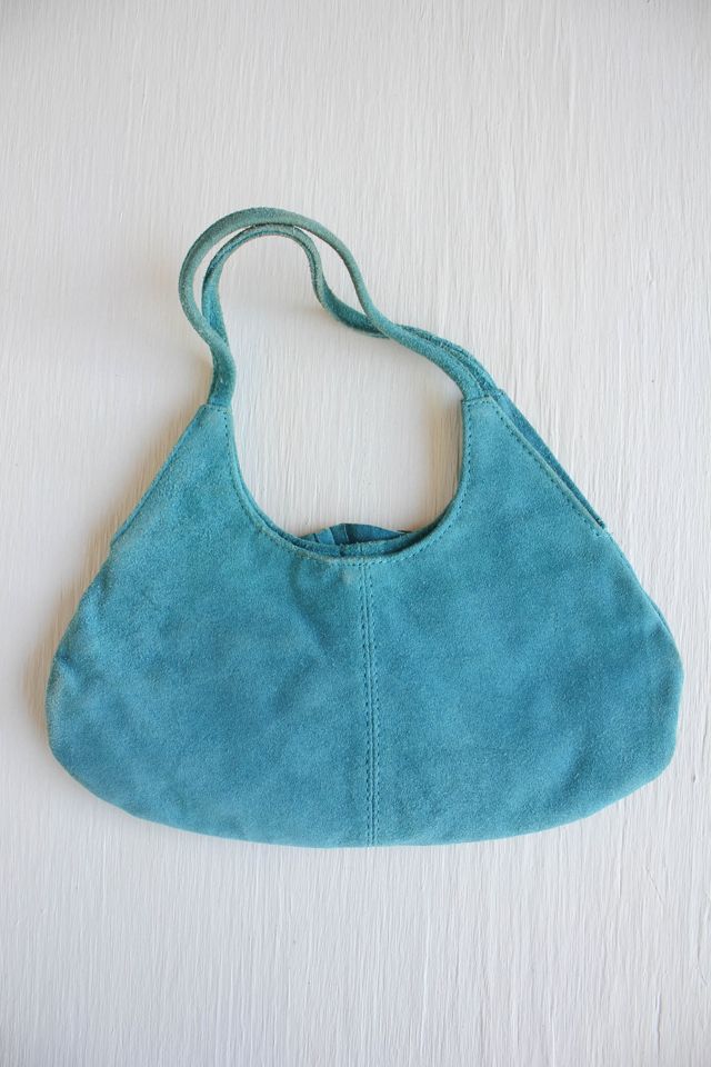 Y2K Vintage Turquoise Flower Suede Handbag Selected By Moons + Junes Vintage #3