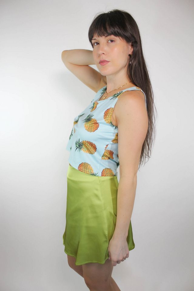 Vintage Pineapple Print Crop Top Selected By Moons + Junes Vintage #1